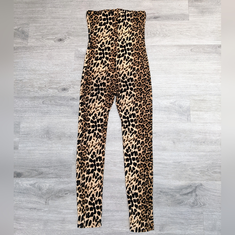 Fashion Nova jumpsuit, romper, one piece, leopard pants, stretchy leotard, party - Picture 5 of 7